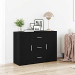 vidaXL Bufetă Stejar negru 91x29,5x65 cm Lemn prelucrat vidaXL Bufetă Stejar negru 91x29,5x65 cm Lemn prelucrat