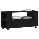vidaXL Dulap TV cu roți stejar negru 102x34,5x43 cm lemn prelucrat vidaXL Dulap TV cu roți stejar negru 102x34,5x43 cm lemn prelucrat