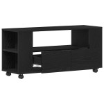 vidaXL Dulap TV cu roți stejar negru 102x34,5x43 cm lemn prelucrat vidaXL Dulap TV cu roți stejar negru 102x34,5x43 cm lemn prelucrat