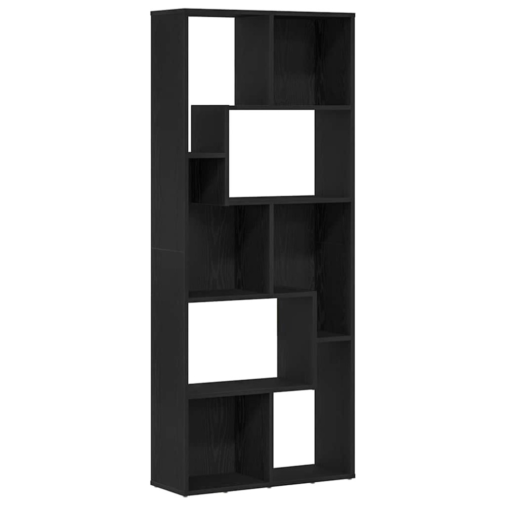 vidaXL Bibliotecă, stejar negru, 67x24x161 cm, lemn prelucrat