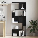 vidaXL Bibliotecă, stejar negru, 67x24x161 cm, lemn prelucrat vidaXL Bibliotecă, stejar negru, 67x24x161 cm, lemn prelucrat