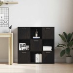 vidaXL Bibliotecă, stejar negru, 90x28x90 cm, lemn prelucrat vidaXL Bibliotecă, stejar negru, 90x28x90 cm, lemn prelucrat
