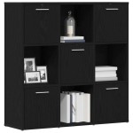 vidaXL Bibliotecă, stejar negru, 90x28x90 cm, lemn prelucrat vidaXL Bibliotecă, stejar negru, 90x28x90 cm, lemn prelucrat