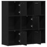 vidaXL Bibliotecă, stejar negru, 90x28x90 cm, lemn prelucrat vidaXL Bibliotecă, stejar negru, 90x28x90 cm, lemn prelucrat