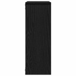 vidaXL Raft de perete Stejar negru 45x16x45 cm Lemn prelucrat