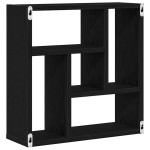 vidaXL Raft de perete Stejar negru 45x16x45 cm Lemn prelucrat