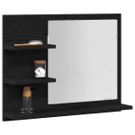 vidaXL Oglindă de baie Stejar negru 60x10,5x45 cm lemn prelucrat