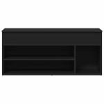 vidaXL Bancă de pantofi neagră 102x30,5x45 cm Lemn prelucrat vidaXL Bancă de pantofi neagră 102x30,5x45 cm Lemn prelucrat