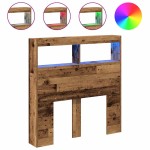 vidaXL Dulap pentru tăblie cu LED Lemn vechi 100x17x102 cm vidaXL Dulap pentru tăblie cu LED Lemn vechi 100x17x102 cm