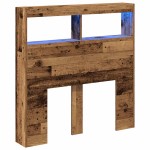 vidaXL Dulap pentru tăblie cu LED Lemn vechi 100x17x102 cm vidaXL Dulap pentru tăblie cu LED Lemn vechi 100x17x102 cm