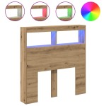 vidaXL Dulap pentru tăblie cu LED Stejar Artisan 100x17x102 cm vidaXL Dulap pentru tăblie cu LED Stejar Artisan 100x17x102 cm