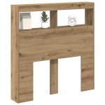vidaXL Dulap pentru tăblie cu LED Stejar Artisan 100x17x102 cm vidaXL Dulap pentru tăblie cu LED Stejar Artisan 100x17x102 cm