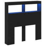 vidaXL Dulap pentru tăblie cu LED Stejar negru 100x17x102 cm