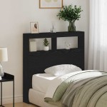 vidaXL Dulap pentru tăblie cu LED Stejar negru 100x17x102 cm