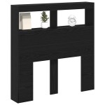 vidaXL Dulap pentru tăblie cu LED Stejar negru 100x17x102 cm