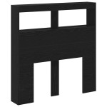 vidaXL Dulap pentru tăblie cu LED Stejar negru 100x17x102 cm