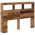 vidaXL Dulap pentru tăblie cu LED Lemn vechi 140x17x102 cm vidaXL Dulap pentru tăblie cu LED Lemn vechi 140x17x102 cm