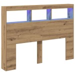 vidaXL Dulap pentru tăblie cu LED Stejar Artisan 140x17x102 cm vidaXL Dulap pentru tăblie cu LED Stejar Artisan 140x17x102 cm