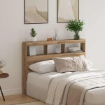 vidaXL Dulap pentru tăblie cu LED Stejar Artisan 140x17x102 cm vidaXL Dulap pentru tăblie cu LED Stejar Artisan 140x17x102 cm