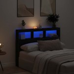 vidaXL Dulap pentru tăblie cu LED Stejar negru 140x17x102 cm vidaXL Dulap pentru tăblie cu LED Stejar negru 140x17x102 cm
