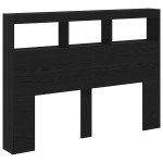 vidaXL Dulap pentru tăblie cu LED Stejar negru 140x17x102 cm vidaXL Dulap pentru tăblie cu LED Stejar negru 140x17x102 cm