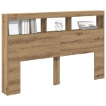 vidaXL Dulap pentru tăblie cu LED Stejar Artisan 160x17x102 cm vidaXL Dulap pentru tăblie cu LED Stejar Artisan 160x17x102 cm