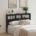 vidaXL Dulap pentru tăblie cu LED Stejar negru 160x17x102 cm