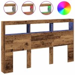 vidaXL Dulap pentru tăblie cu LED Lemn vechi 180x17x102 cm vidaXL Dulap pentru tăblie cu LED Lemn vechi 180x17x102 cm