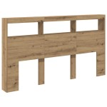 vidaXL Dulap pentru tăblie cu LED Stejar Artisan 180x17x102 cm vidaXL Dulap pentru tăblie cu LED Stejar Artisan 180x17x102 cm