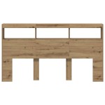 vidaXL Dulap pentru tăblie cu LED Stejar Artisan 180x17x102 cm vidaXL Dulap pentru tăblie cu LED Stejar Artisan 180x17x102 cm
