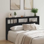 vidaXL Dulap pentru tăblie cu LED Stejar negru 180x17x102 cm vidaXL Dulap pentru tăblie cu LED Stejar negru 180x17x102 cm
