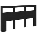vidaXL Dulap pentru tăblie cu LED Stejar negru 180x17x102 cm vidaXL Dulap pentru tăblie cu LED Stejar negru 180x17x102 cm