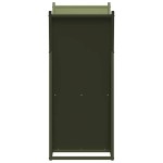 vidaXL Suport pentru lemne de foc Verde măsline Oțel laminat la rece