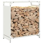 vidaXL Suport pentru lemne de foc alb 60x28x65 cm Oțel laminat la rece vidaXL Suport pentru lemne de foc alb 60x28x65 cm Oțel laminat la rece
