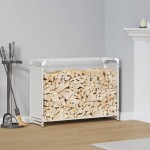 vidaXL Suport pentru lemne de foc alb 90x28x65 cm Oțel laminat la rece vidaXL Suport pentru lemne de foc alb 90x28x65 cm Oțel laminat la rece