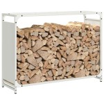 vidaXL Suport pentru lemne de foc alb 90x28x65 cm Oțel laminat la rece vidaXL Suport pentru lemne de foc alb 90x28x65 cm Oțel laminat la rece