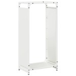 vidaXL Suport pentru lemne de foc alb 44x28x90 cm Oțel laminat la rece