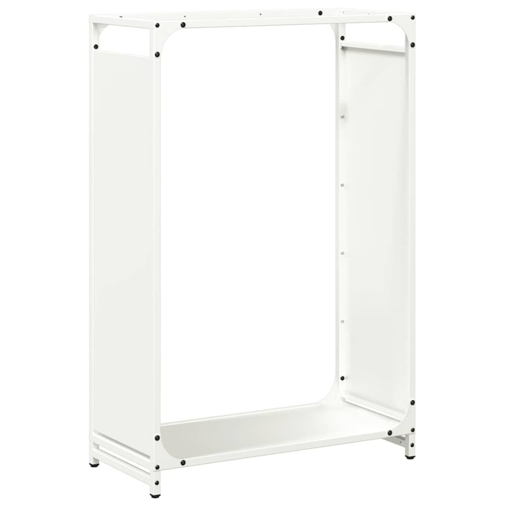 vidaXL Suport pentru lemne de foc alb 60x28x90 cm Oțel laminat la rece