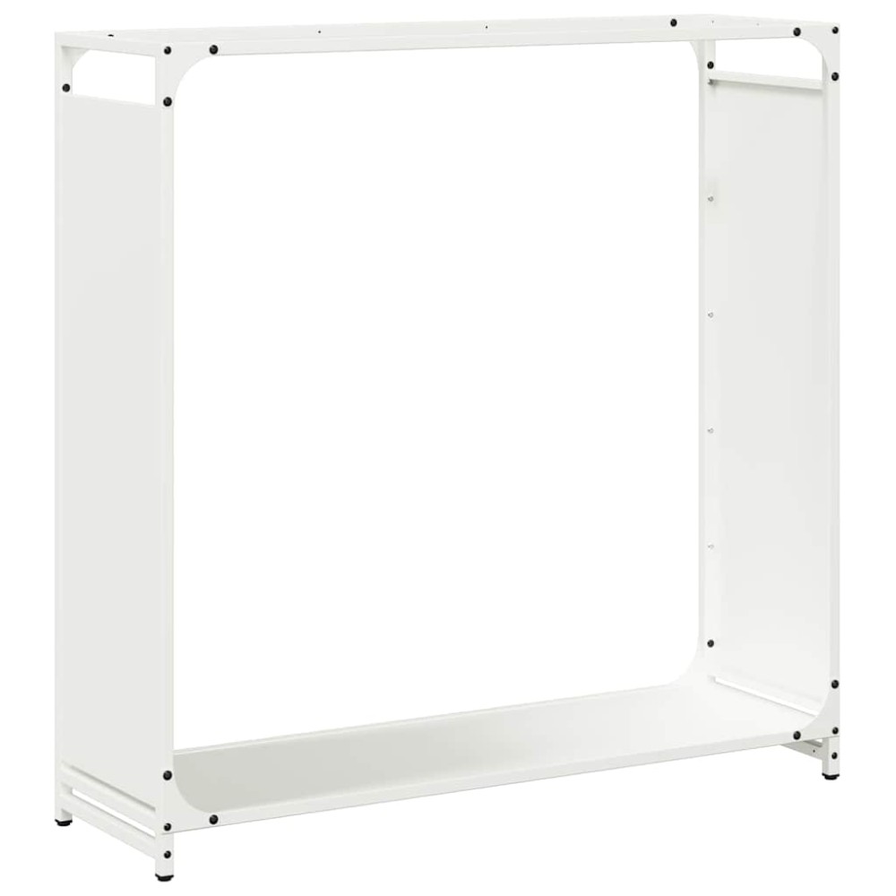 vidaXL Suport pentru lemne de foc alb 90x28x90 cm Oțel laminat la rece