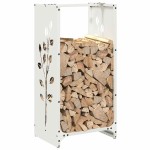 vidaXL Suport pentru lemne de foc alb 40x30x80 cm Oțel laminat la rece vidaXL Suport pentru lemne de foc alb 40x30x80 cm Oțel laminat la rece