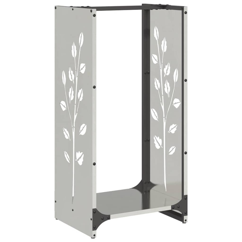 vidaXL Suport pentru lemne de foc 40x30x80 cm oțel inoxidabil