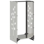 vidaXL Suport pentru lemne de foc 40x30x80 cm oțel inoxidabil