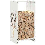 vidaXL Suport pentru lemne de foc alb 40x30x80 cm Oțel laminat la rece vidaXL Suport pentru lemne de foc alb 40x30x80 cm Oțel laminat la rece