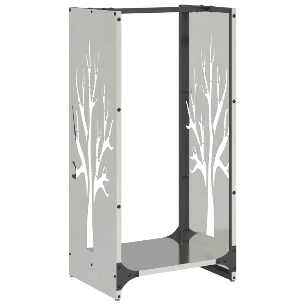 vidaXL Suport pentru lemne de foc 40x30x80 cm oțel inoxidabil