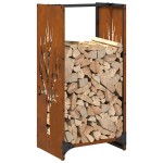 vidaXL Suport pentru lemne de foc 40x30x80 cm Oțel pentru intemperii vidaXL Suport pentru lemne de foc 40x30x80 cm Oțel pentru intemperii