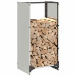vidaXL Suport pentru lemne de foc 40x30x80 cm oțel inoxidabil