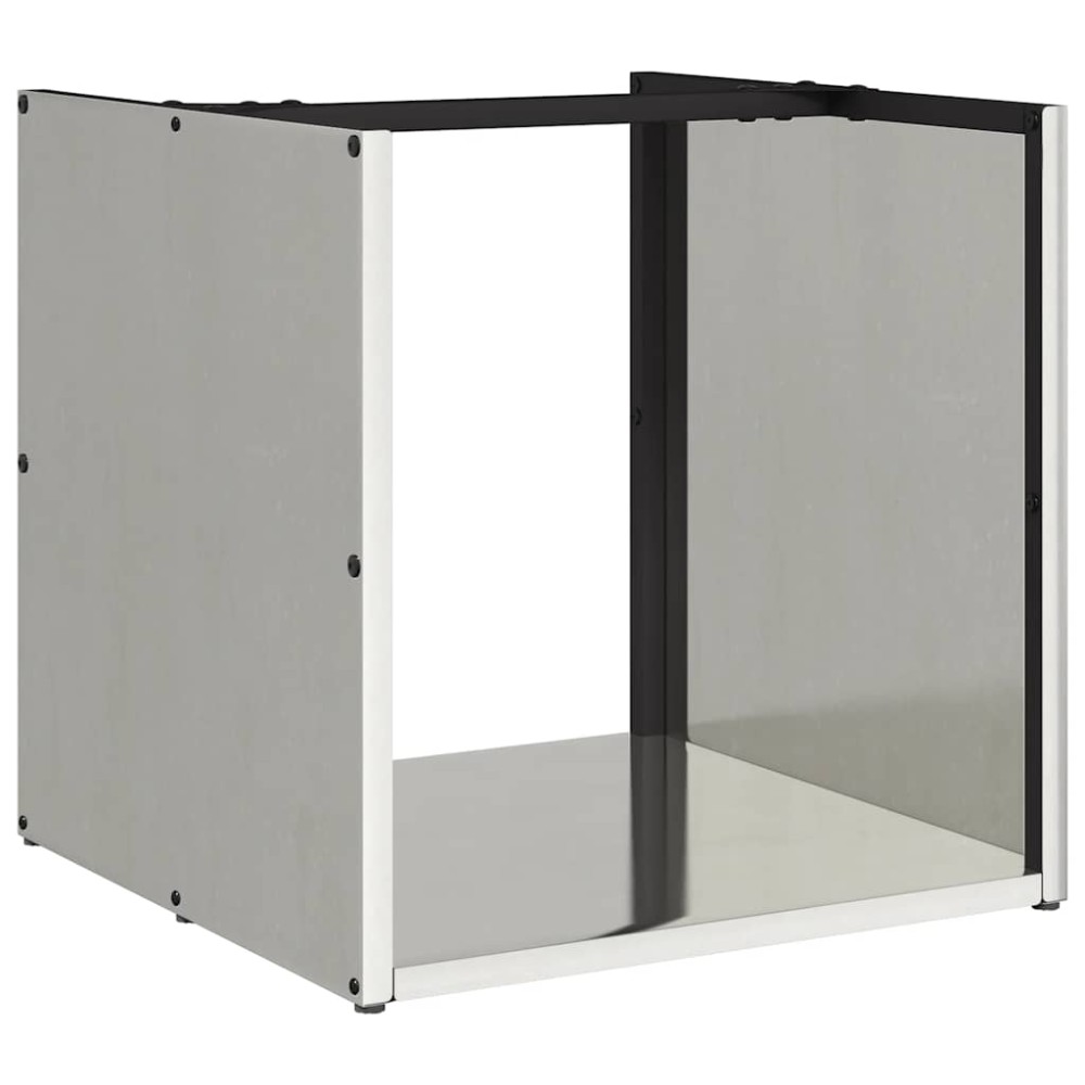 vidaXL Suport pentru lemne de foc 40x40x40 cm oțel inoxidabil