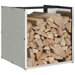 vidaXL Suport pentru lemne de foc 40x40x40 cm oțel inoxidabil vidaXL Suport pentru lemne de foc 40x40x40 cm oțel inoxidabil
