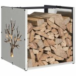 vidaXL Suport pentru lemne de foc 40x40x40 cm oțel inoxidabil vidaXL Suport pentru lemne de foc 40x40x40 cm oțel inoxidabil