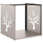 vidaXL Suport pentru lemne de foc 40x40x40 cm Oțel pentru intemperii